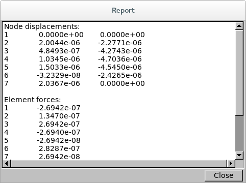 FEMSolve report screenshot