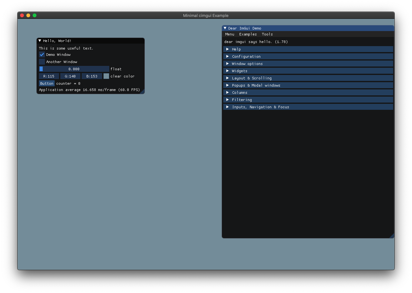Cimgui Example Screenshot