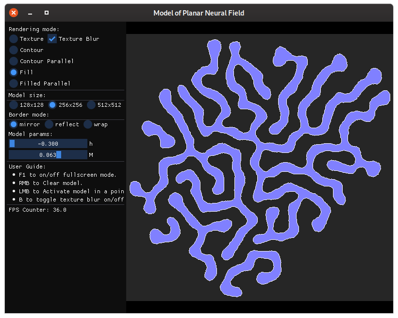 Neural field simulation on Linux 1