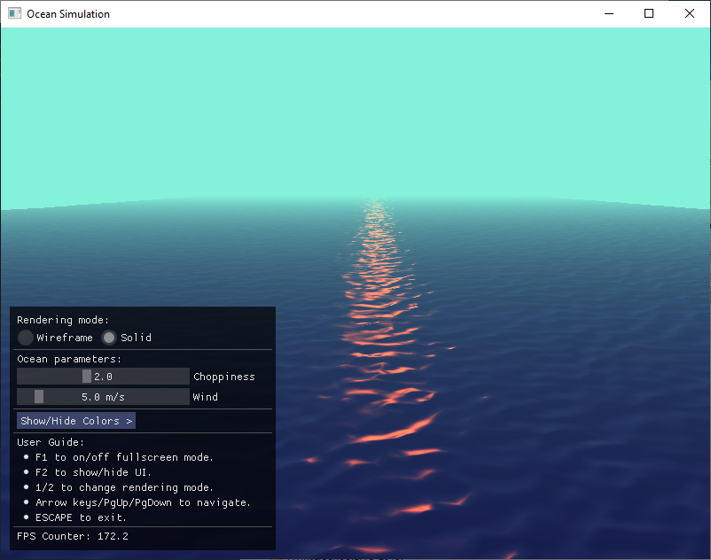 Ocean Simulation with UI