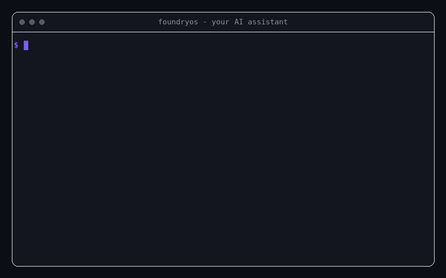 FoundryOS terminal demo: one /gtm command in, one merged Meta-Agent result out