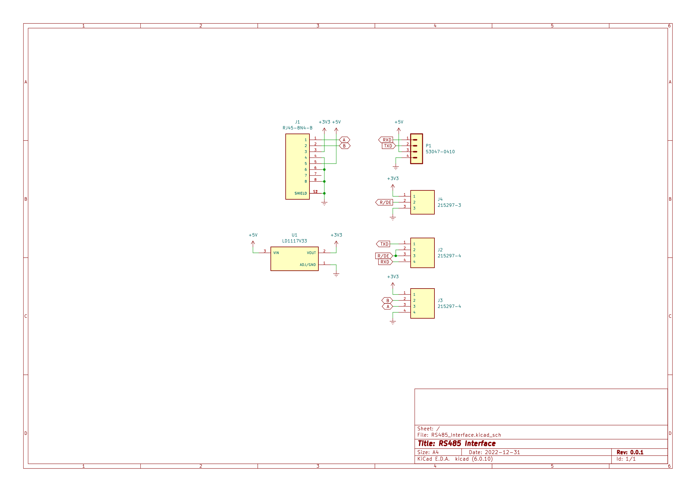 RS485 Interface PCB Schematic