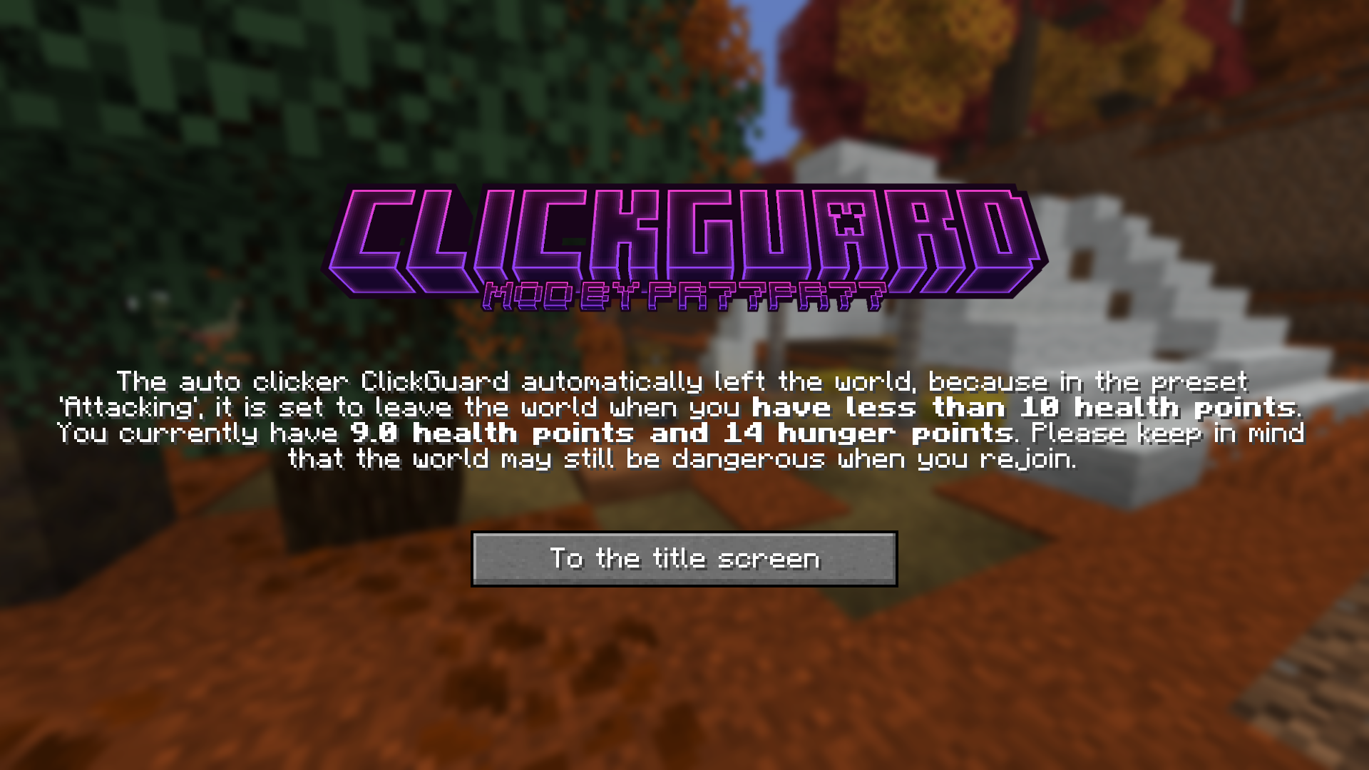 Auto disconnect screen