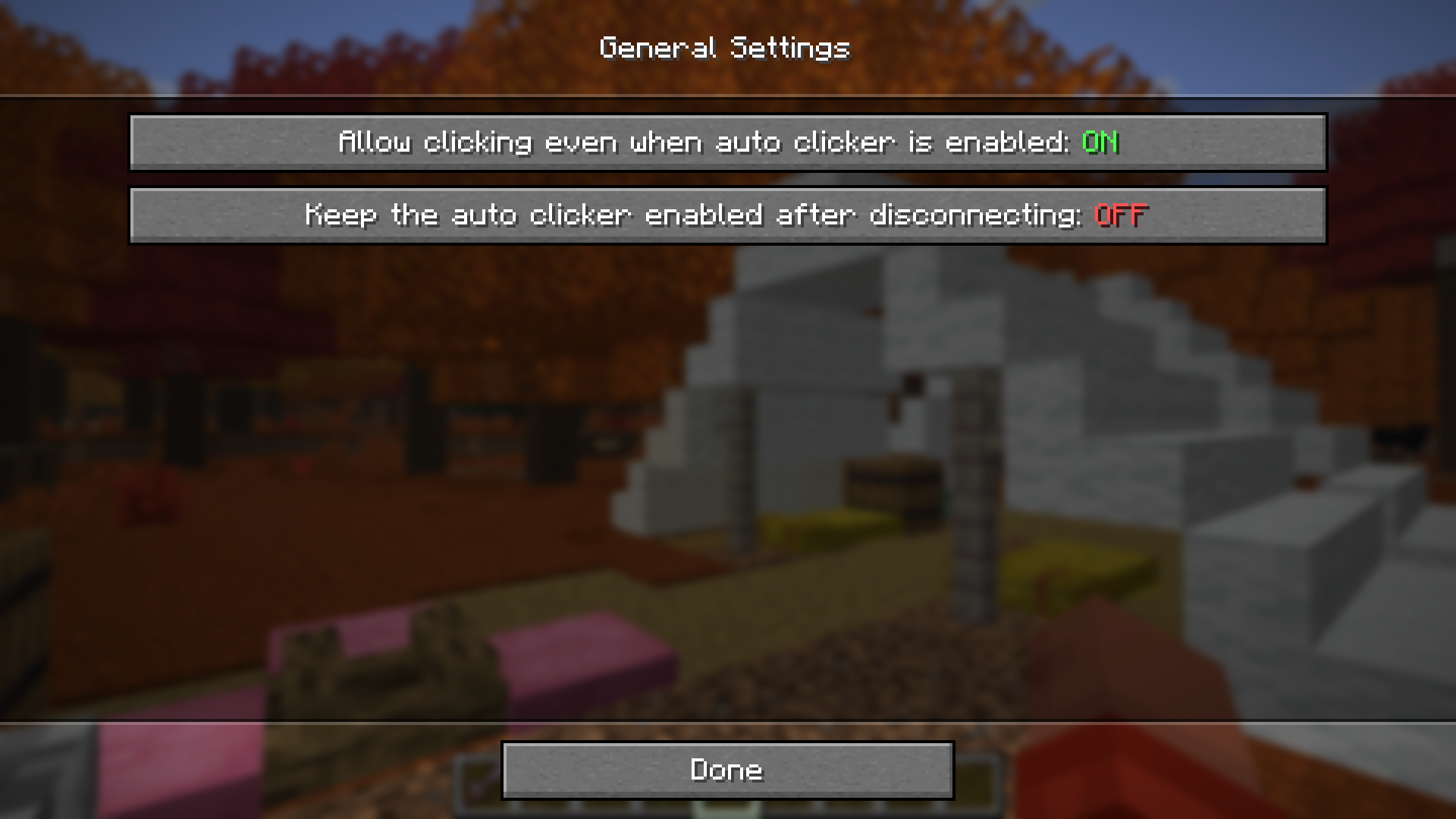 General Settings Screen