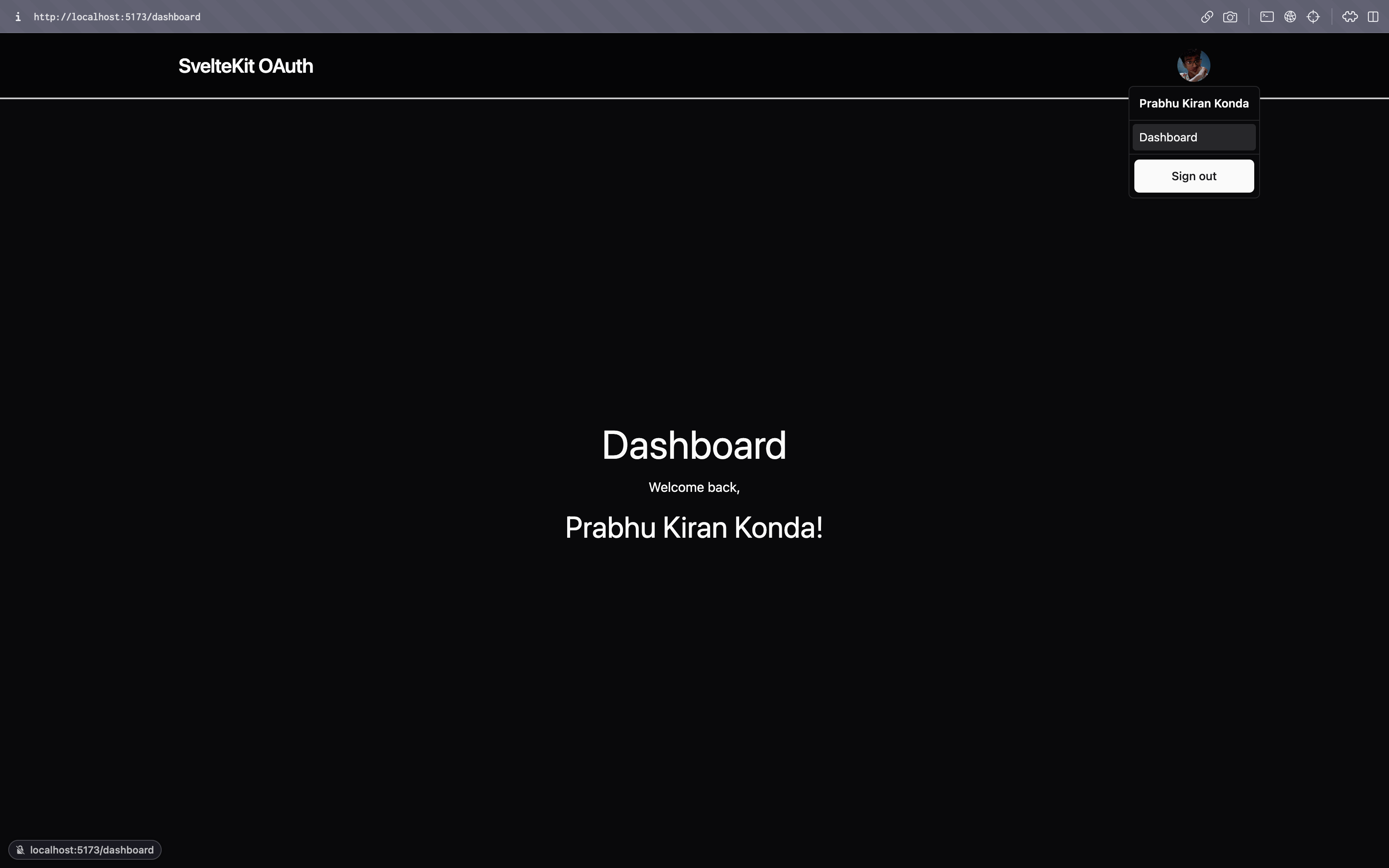 Dashboard Page