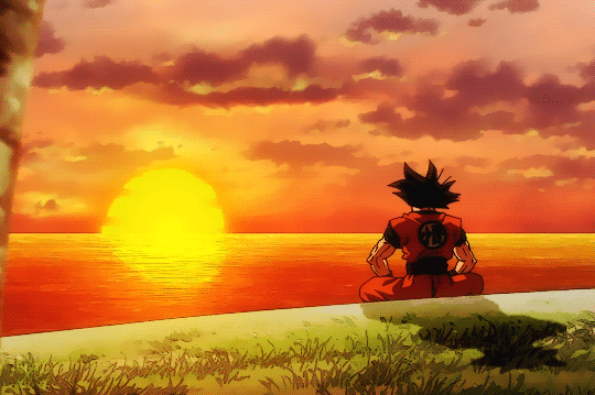 Goku meditating