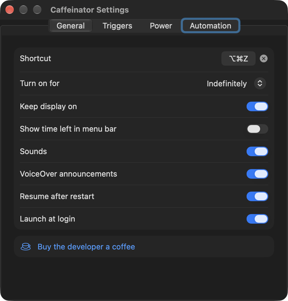 Caffeinator screenshot 1