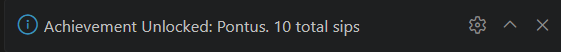 Achievement unlocked notification