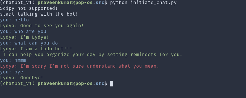 GitHub - PraveenKumarSridhar/basic_chatbot: A simple chatbot