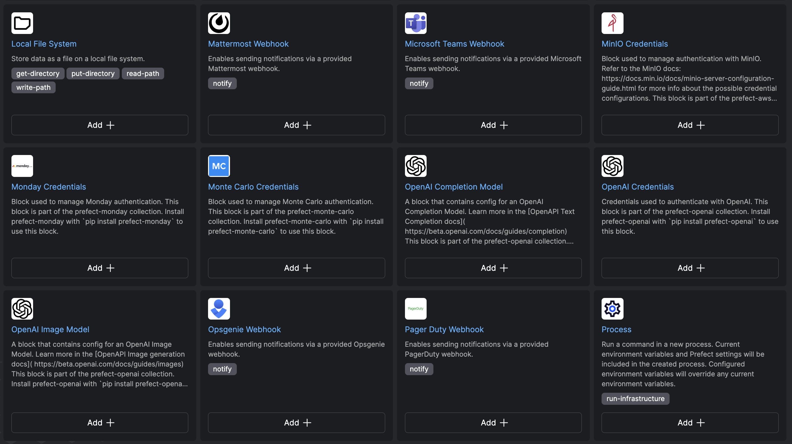 Prefect UI - Block Management