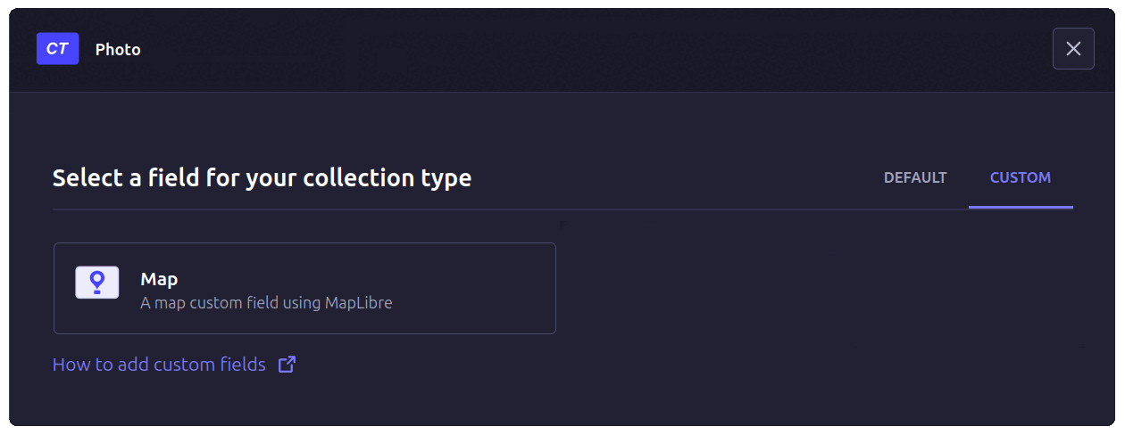 Add map field