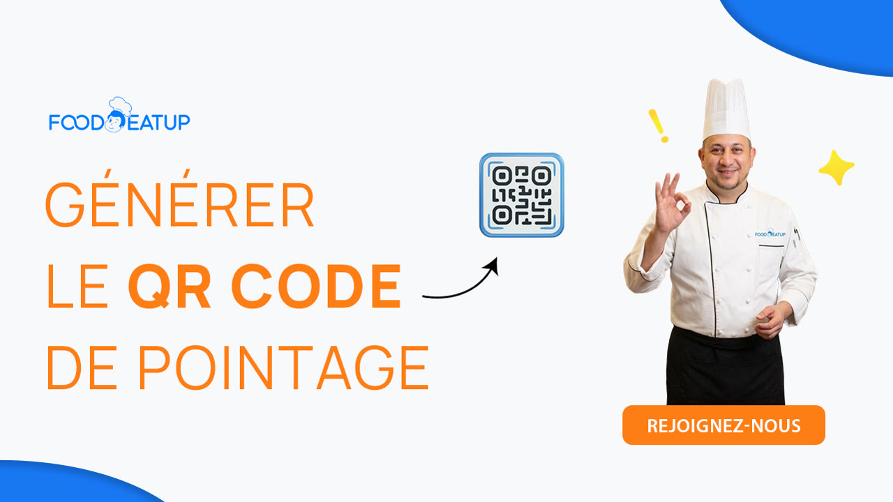 Vignette du tutoriel Générer le QR code de pointage FoodEatUp