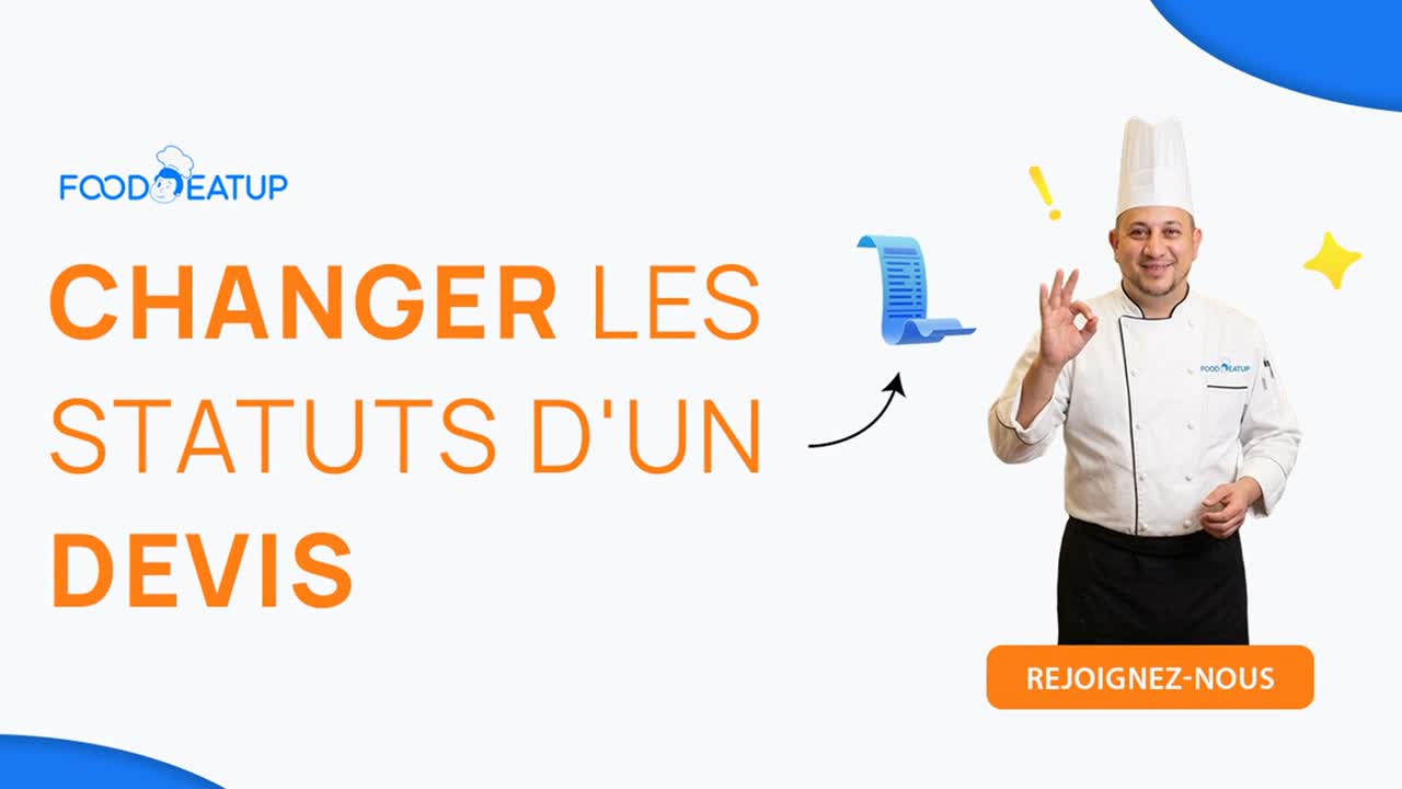 Vignette du tutoriel Changer les statuts d'un devis FoodEatUp