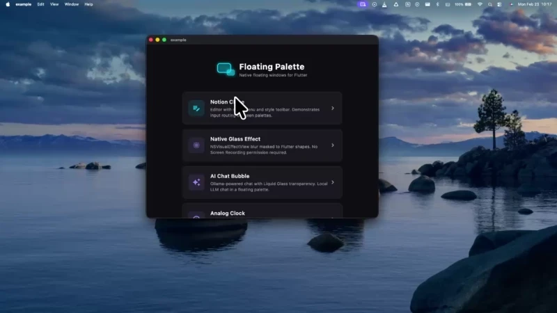 Glass blur effect demo