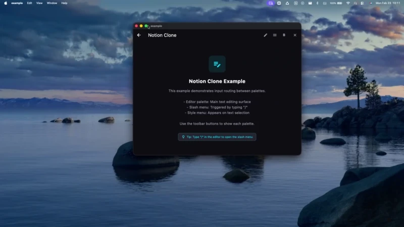 Notion-style editor demo