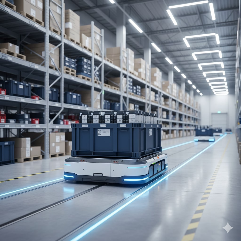 Automated Guided Vehicle in warehouse