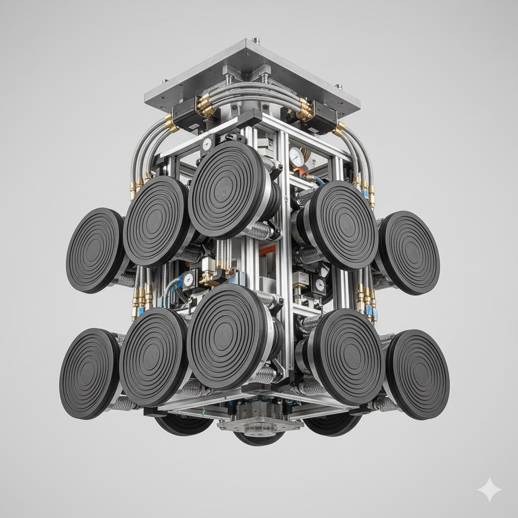 Advanced robotic grippers holding different parts