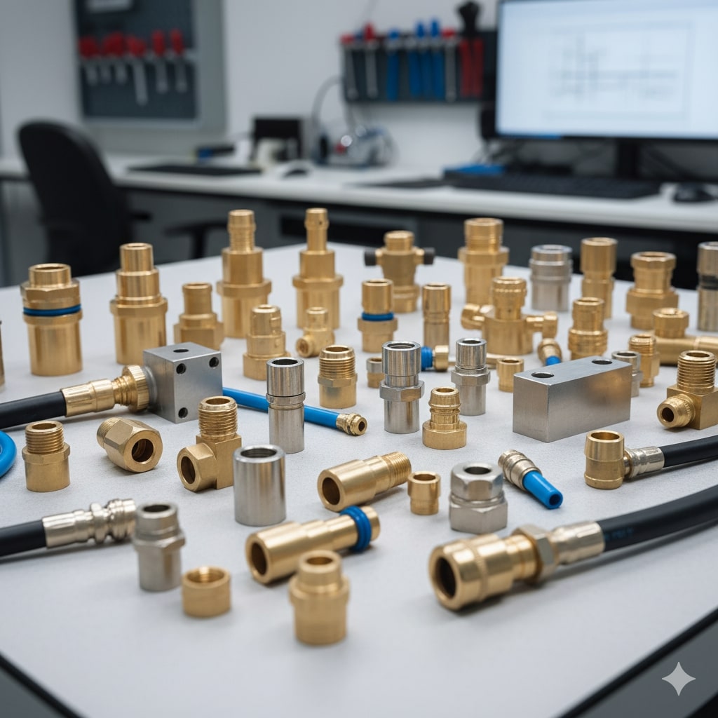 Hydraulic and pneumatic quick couplings