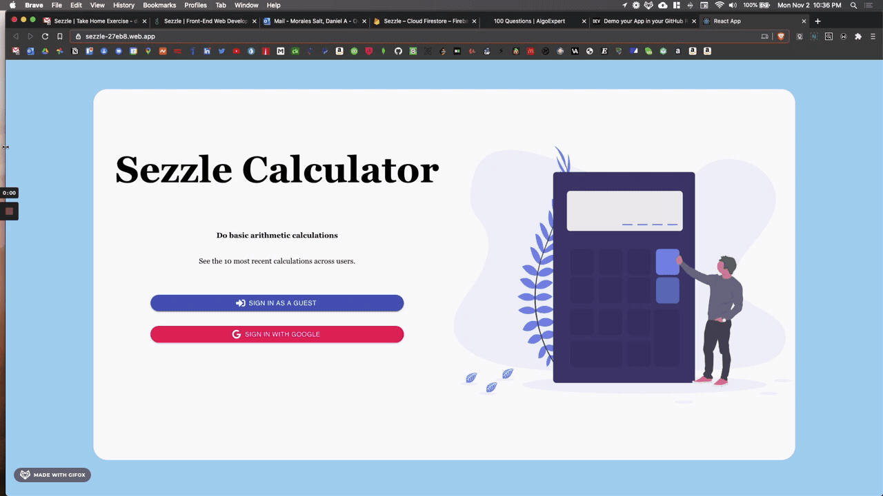 Sezzle Calculator Demo