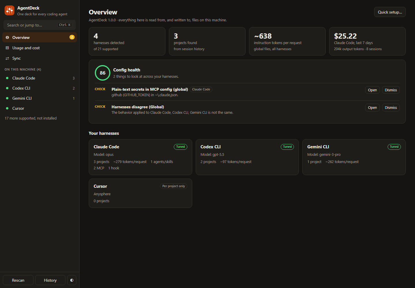 AgentDeck overview