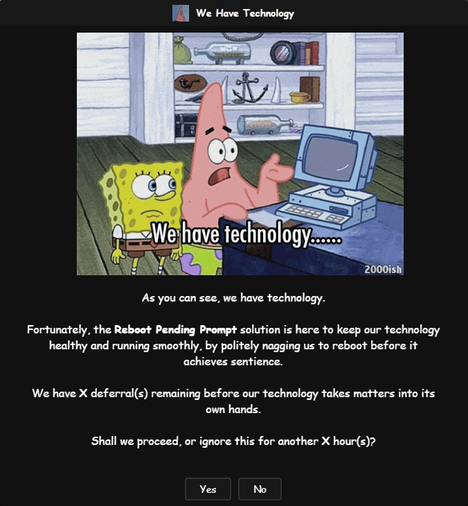 Reboot Pending Prompt