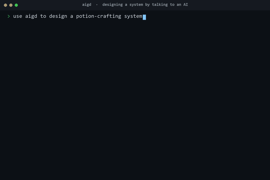 AIGD: brainstorm a design with an AI, produce the handoff package, then gate it with deterministic checks