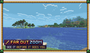 Scroll in on a creeper 115 blocks away, just as it goes off