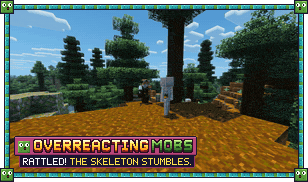 A skeleton stumbles back