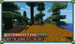 A crit kills a zombie: it flies back and hits the dirt