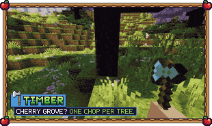 A cherry tree felled with one chop