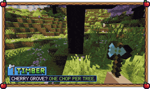 A cherry tree felled with one chop