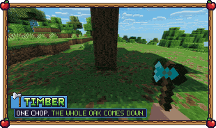 An oak: one chop and the whole tree comes down