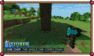 An oak: one chop and the whole tree comes down