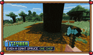 A giant 2x2 spruce felled with one chop