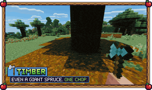 A giant 2x2 spruce felled with one chop