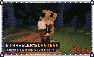 Press B: the lantern goes from your hand to your belt