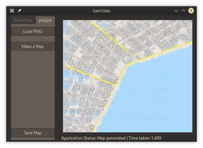 Screenshot of GanCities UI