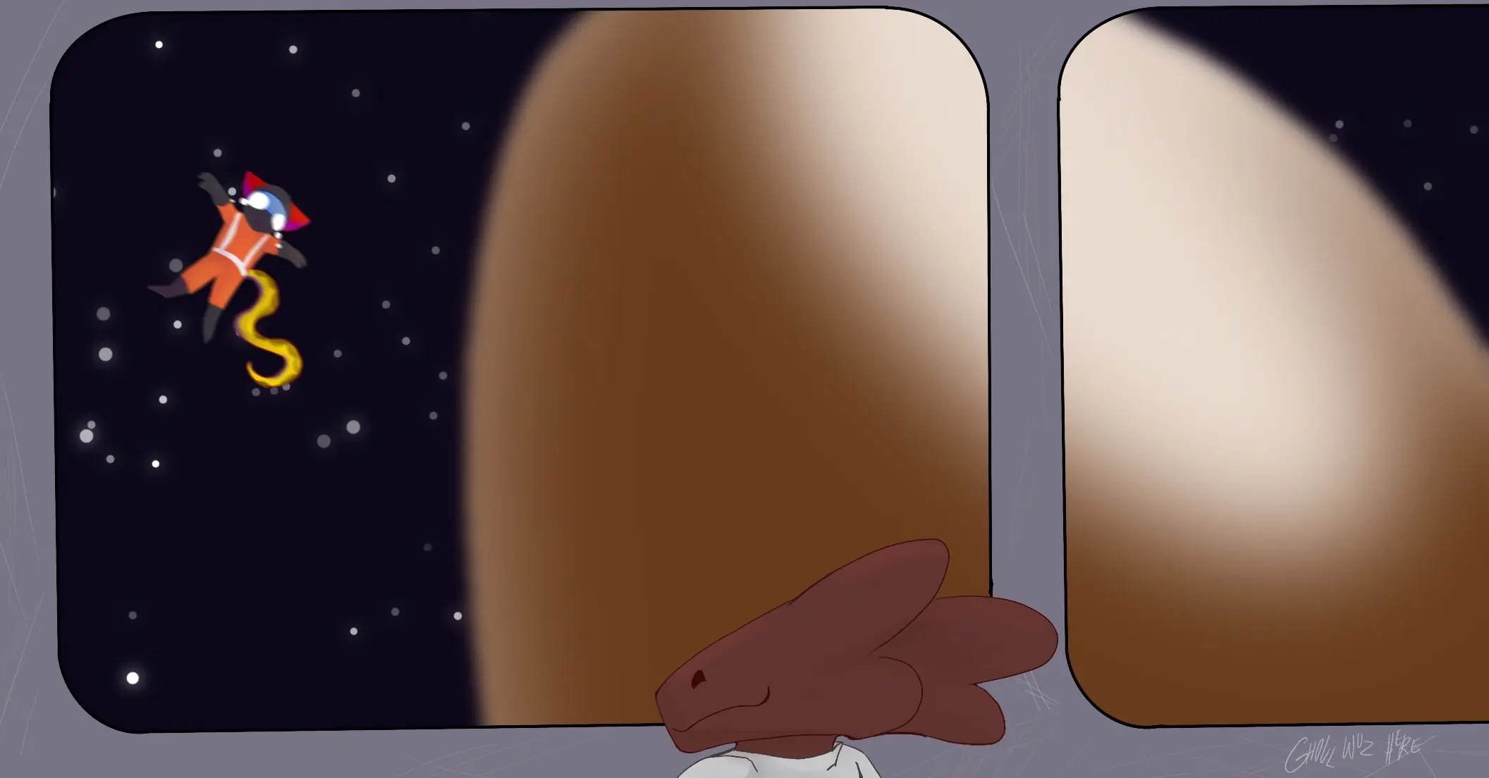 Giant egg in space