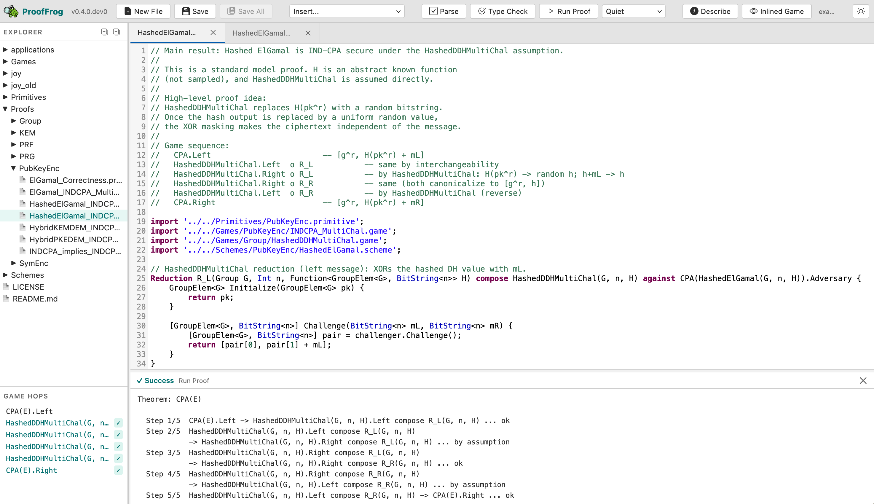 ProofFrog web interface