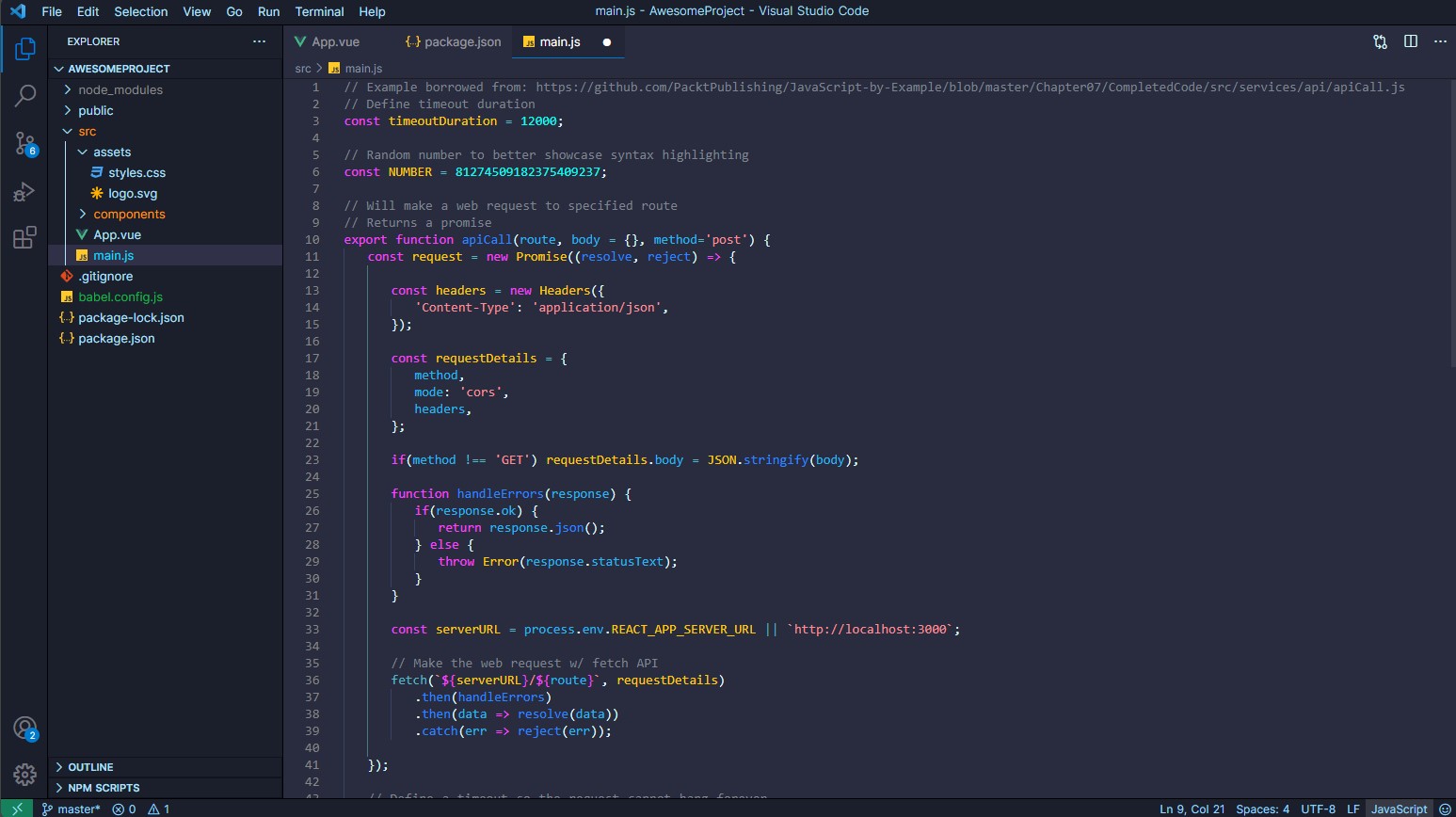 Visual Studio Code screenshot