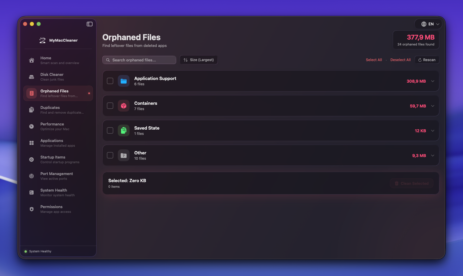 Orphaned Files