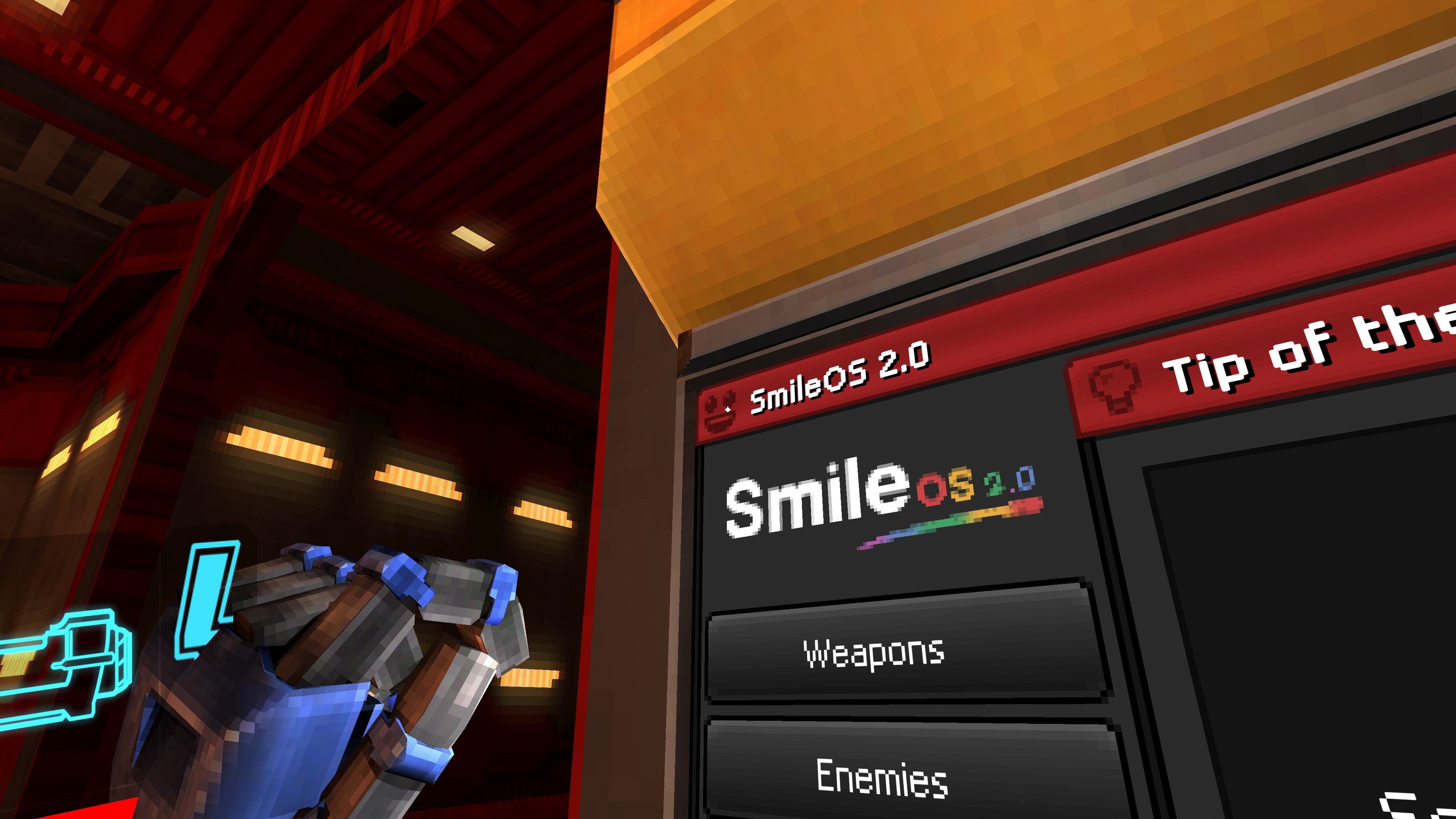 Shop UI showing the SmileOS icon used to access achievements