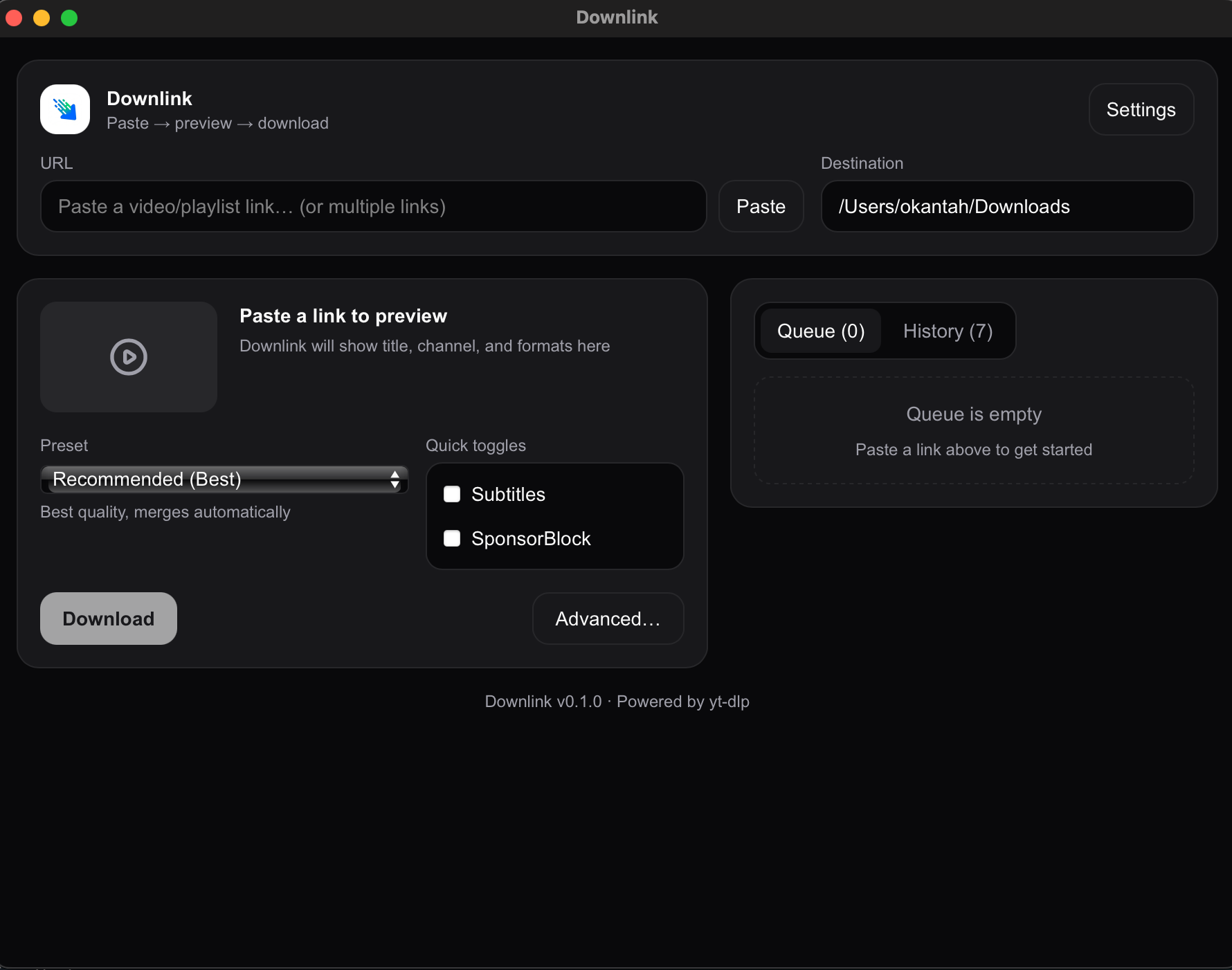 Downlink Screenshot