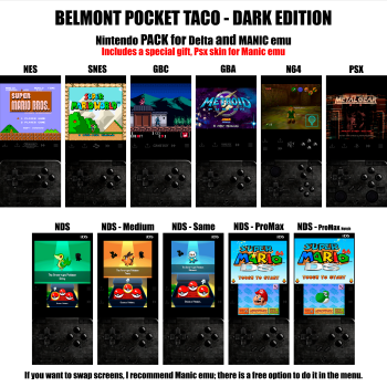 POCKET TACO Full Pack — Belmon T Taco NES Dark