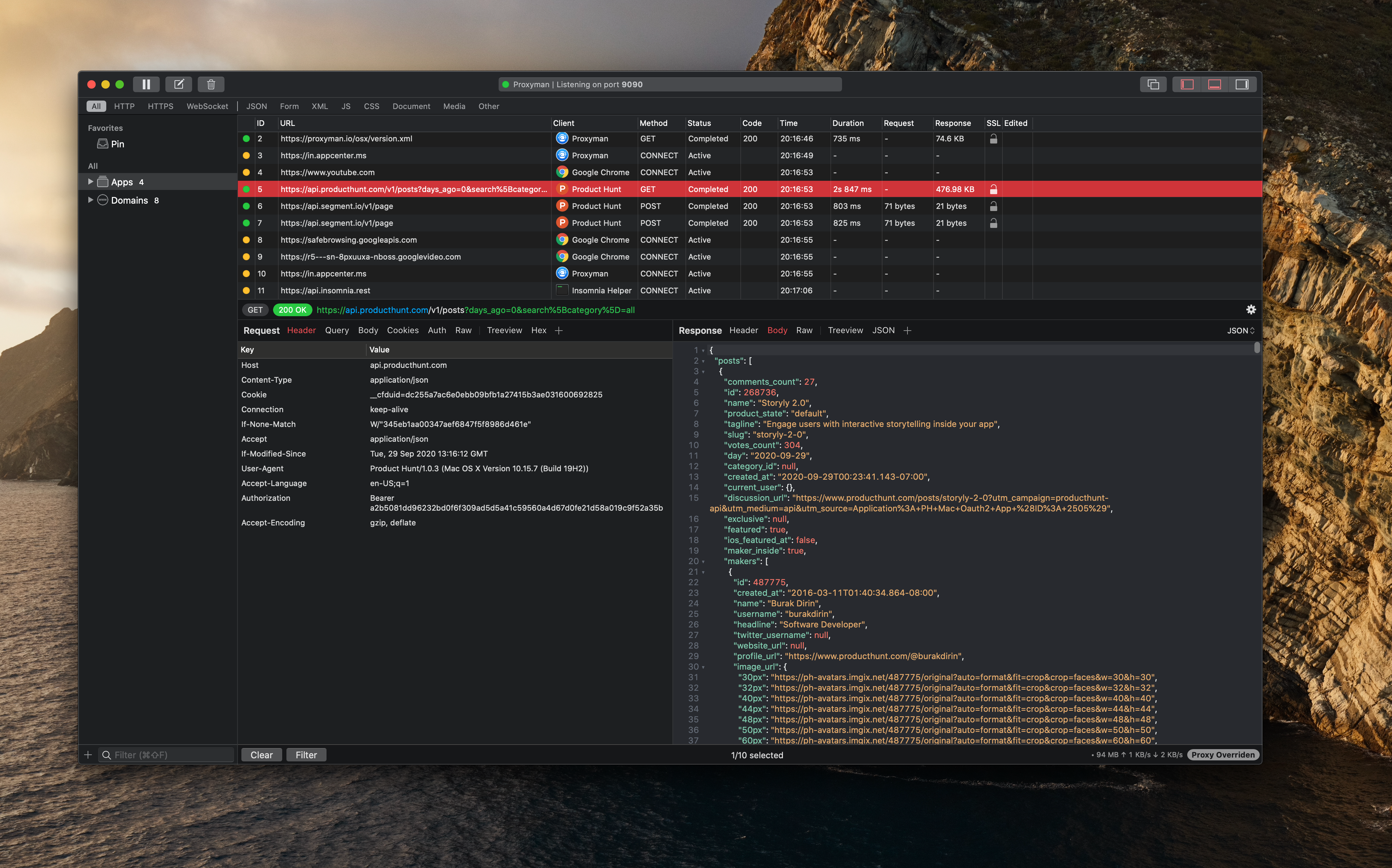 Proxyman Dashboard