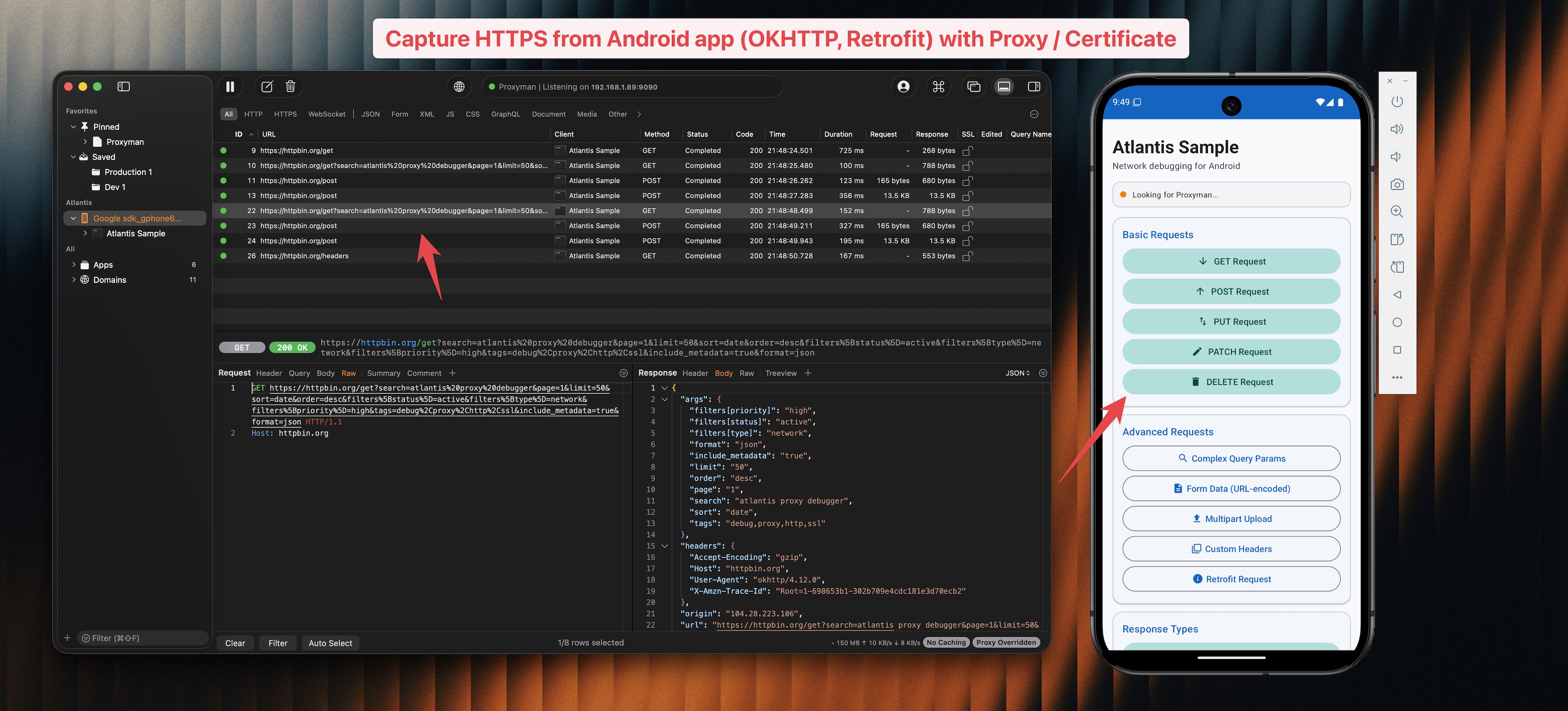 Capture HTTPS from Android app