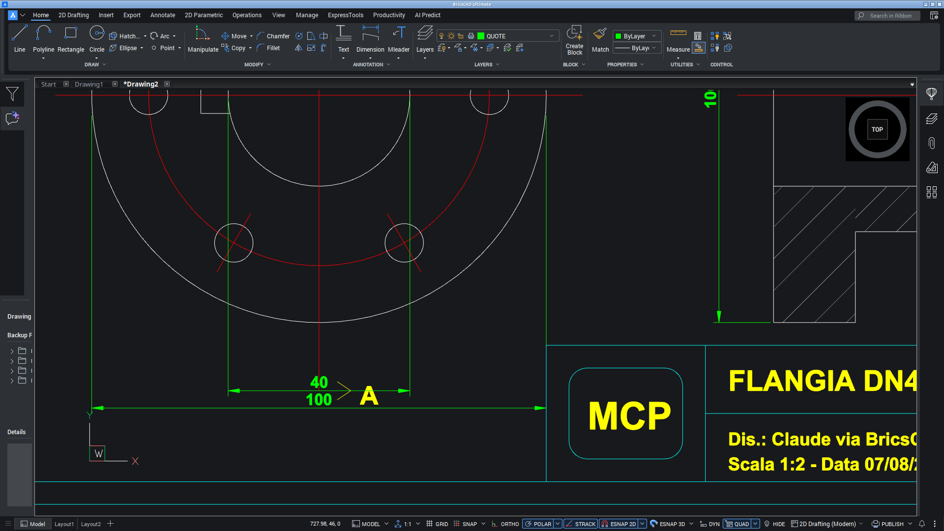 2D flange