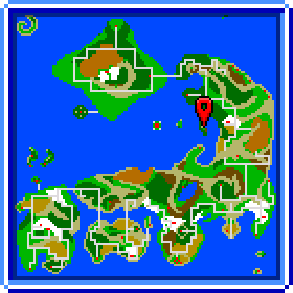 Map showing Amazing Wing