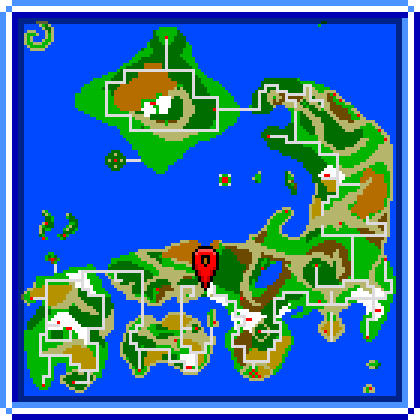 Map showing Bug