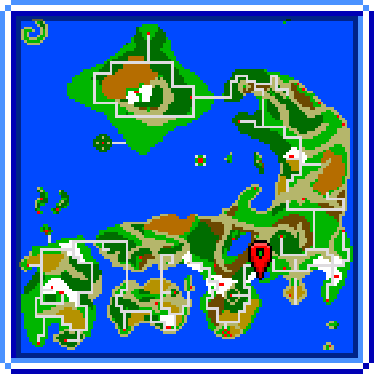 Map showing Crab